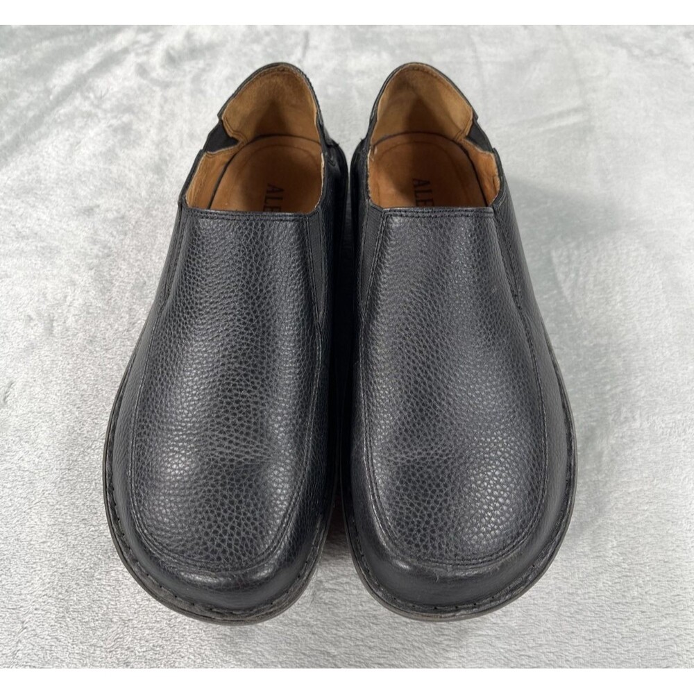 Alegria Schuster Black Pebbled Leather Mens Casual Slip On Shoes 9.5 Comfort 43